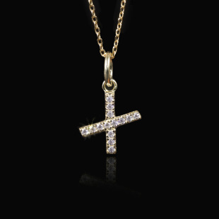 Cross-border English letter X necklace gold s925 sterling silver set moissanite pendant 26 letters clavicle chain for men and women