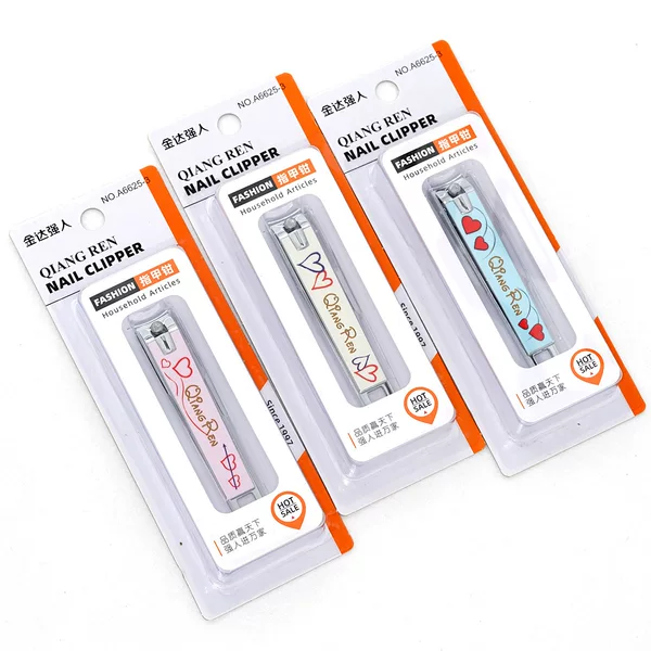 Jinda Qiangren Nail Clippers Individually Packaged Single Flat Large Nail Scissors Colorful Nail Clippers