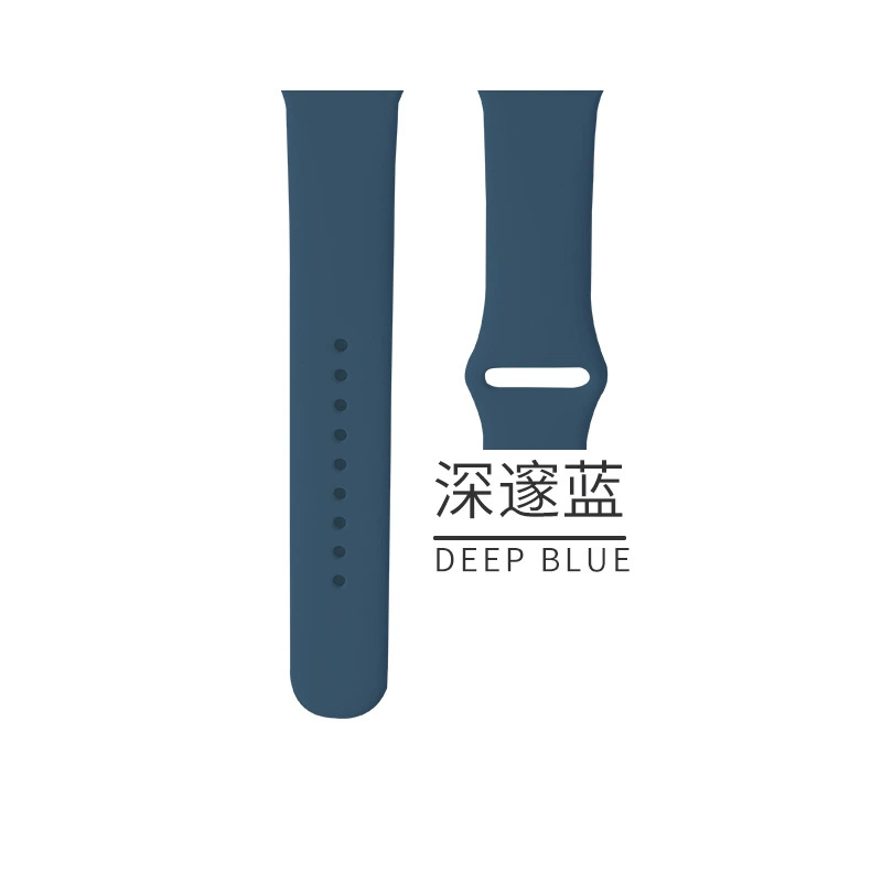 Silicone watch strap (Apple compatible), generations 1–9/SE, standard & extended, multiple colors