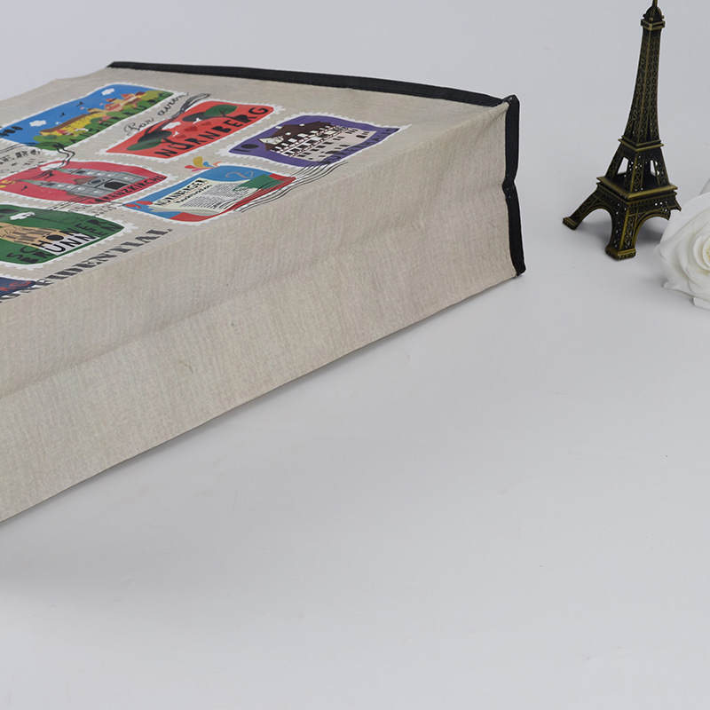 Vinyl-coated non-woven pouch lunch bags takeout carrying bags promotional gifts shopping bags with logo printing