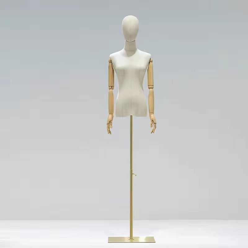 Modelo de accesorios tienda de ropa de mujer cuerpo completo modelo estante de ropa de mujer estante de muñeca de medio cuerpo humano estante de exhibición de ventana