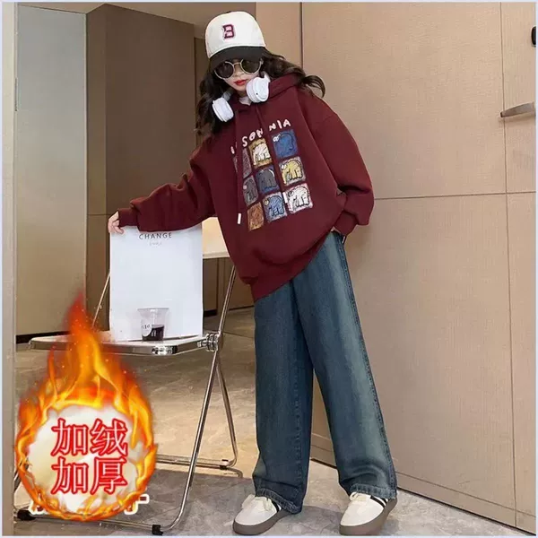 Red warm sweatshirt