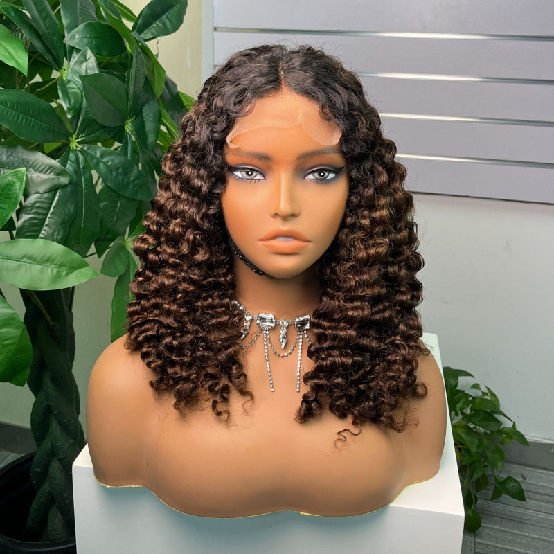 Europa y América de moda damas delantera encaje primavera rollo pelucas de cabello humano cabello humano Birmania pelucas de cabeza completa