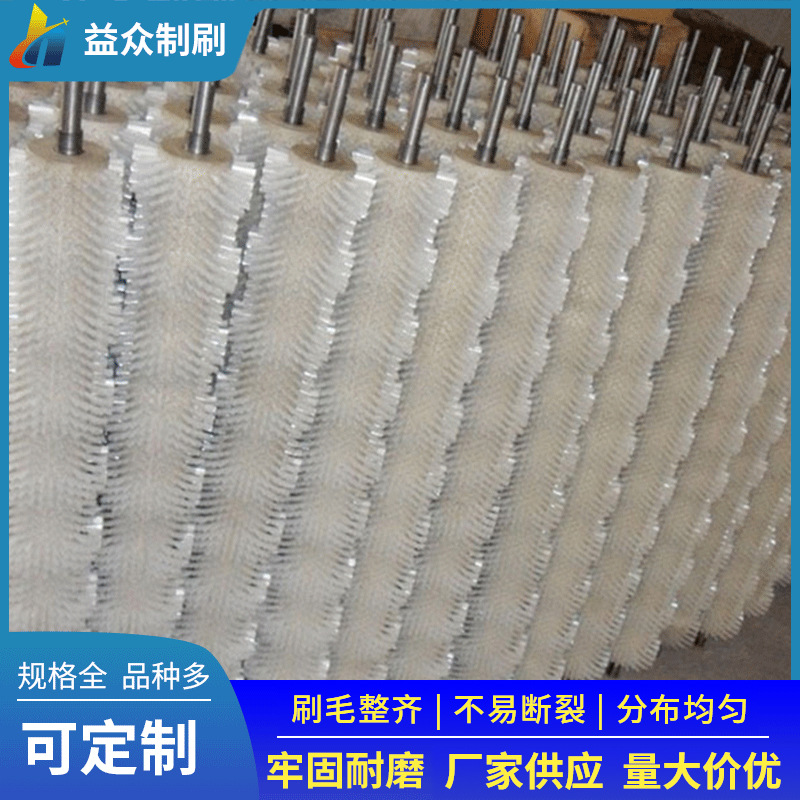 厂家现货工业机械毛刷辊 蔬菜水果清洗机毛刷辊 尼龙毛刷辊