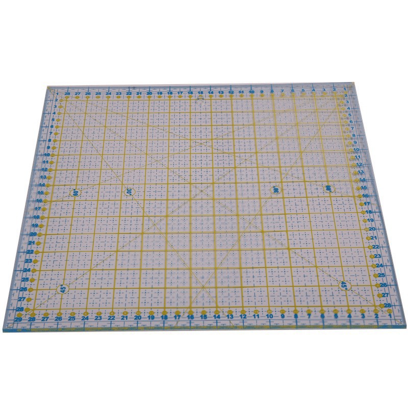 Regla de costura acrílica cuadrada negra transparente cuadrada regla material de herramientas de fabricación de ropa