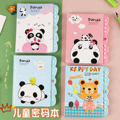 Cartoon Password Book Cute Diary with Lock for Girls, Creative Student Stationery Wholesale Notebook