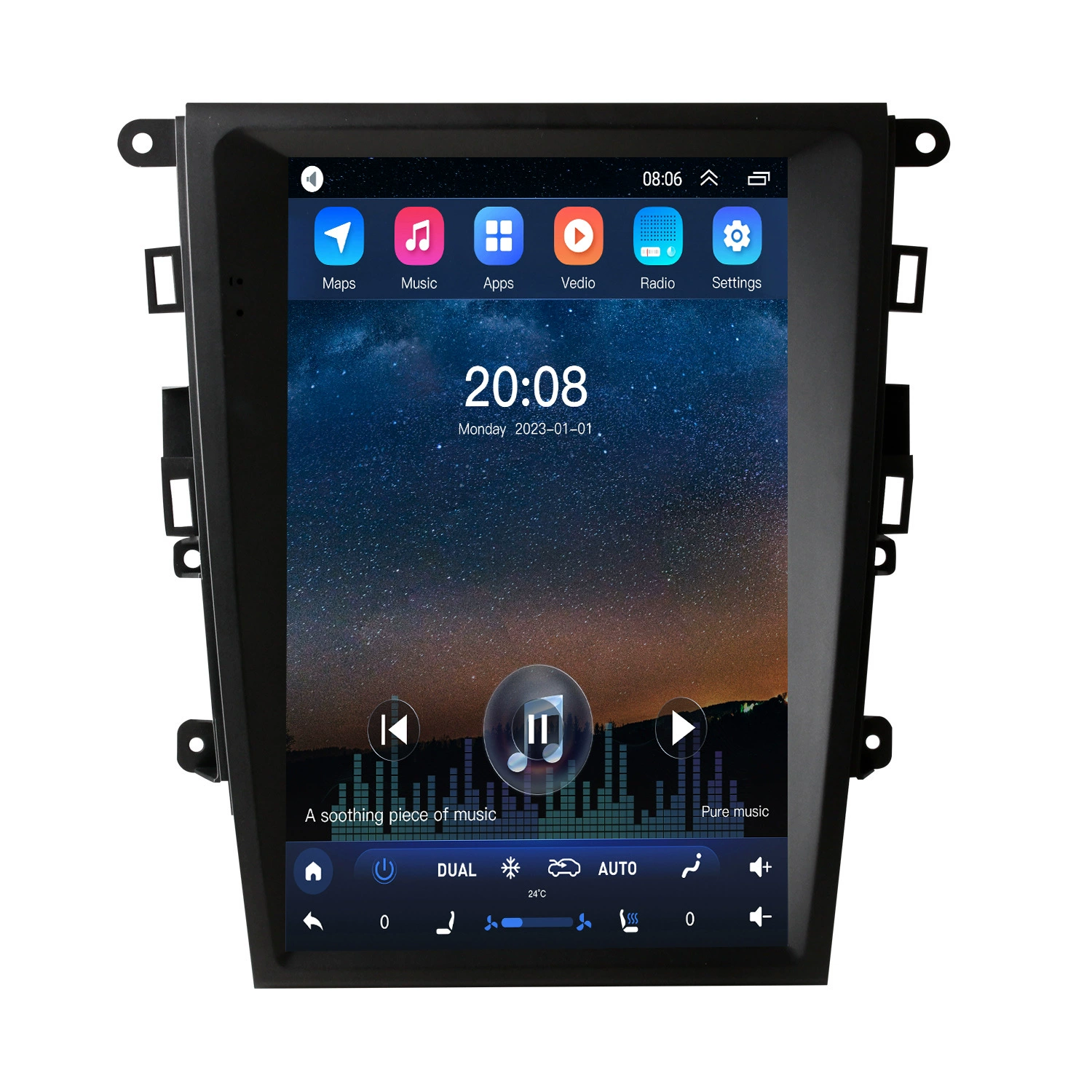  Подходит для Ford Mondeo MK5 2013-2018 Fushun Беспроводной Carplay Android навигатор колонки в автомобиле