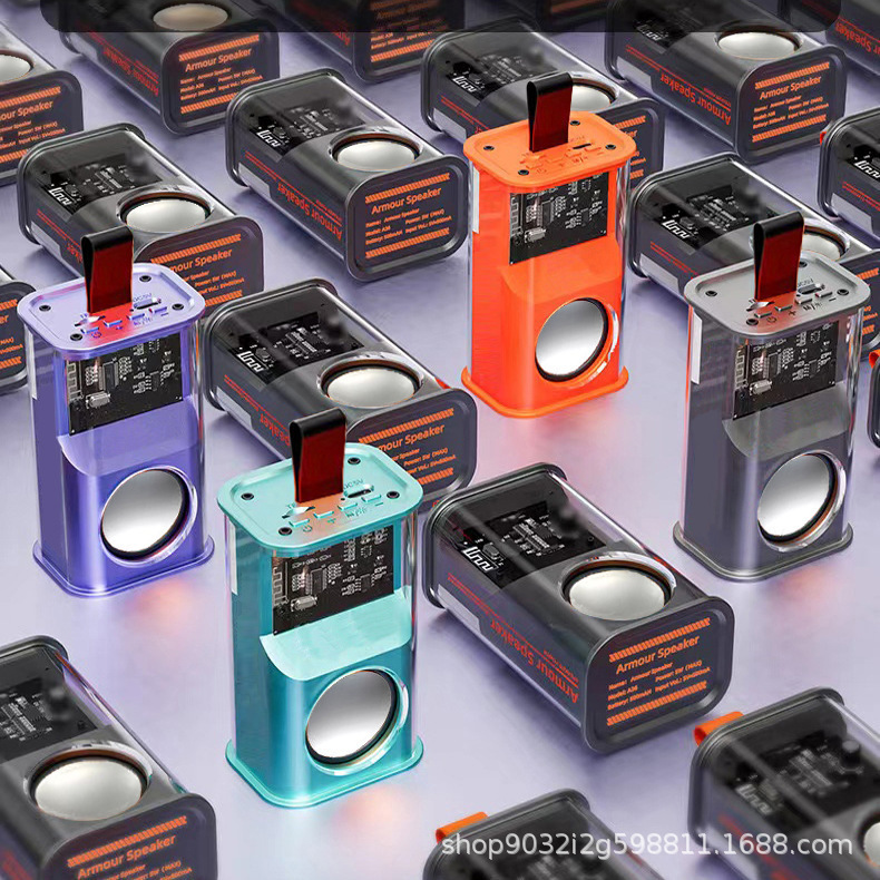 Bluetooth Audio Transparent Mecha Wireless Mini Speaker High Volume Subwoofer Cross-Border Domestic Sales Stereo