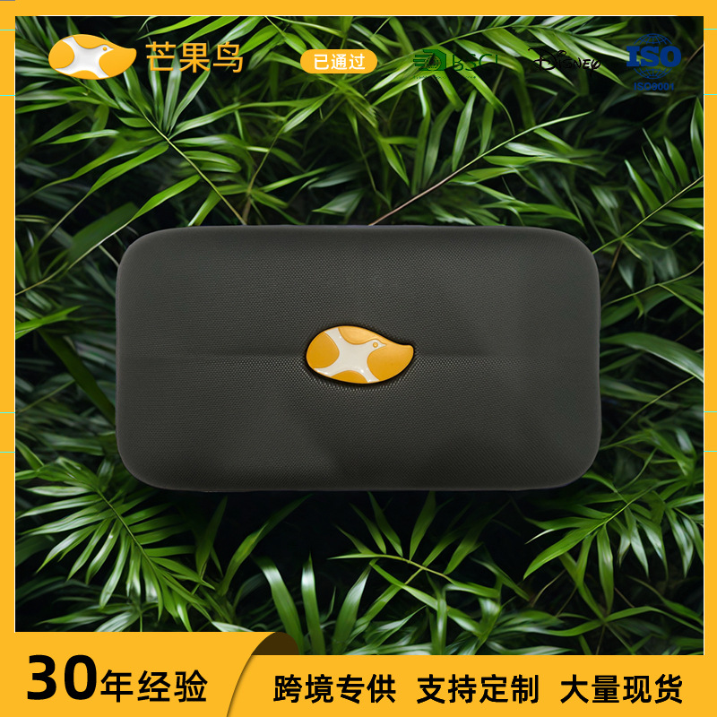 Túi đựng mỹ phẩm khung nhôm 8 inch, túi cầm tay vỏ cứng PC đeo chéo, túi vuông nhỏ đeo vai tiện dụng — Màu đen