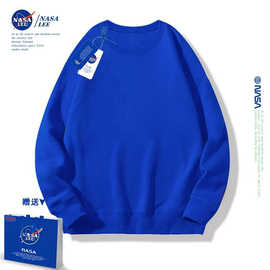 NASA联名卫衣女2022新款秋装圆领宽松休闲上衣洋气女童上衣外套