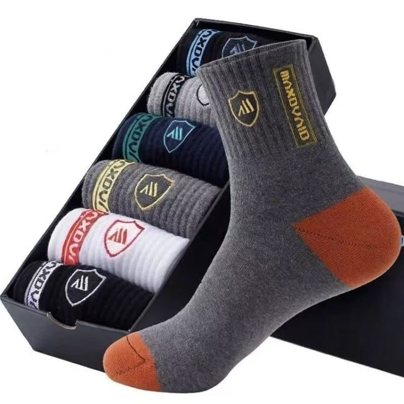 Autumn and Winter Men's Socks, Shield Deodorant, Anti-Slip, Anti-Odor, Anti-Sweat Socks, Trendy Versatile Sports All-Season Men's Mid-Calf Long Socks