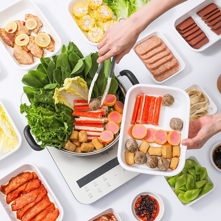 Wholesale Multi-Specification Food Preparation Trays, Hot Pot Prep Tray Sets, Household Side Dish Trays, Kitchen Cooking Trays