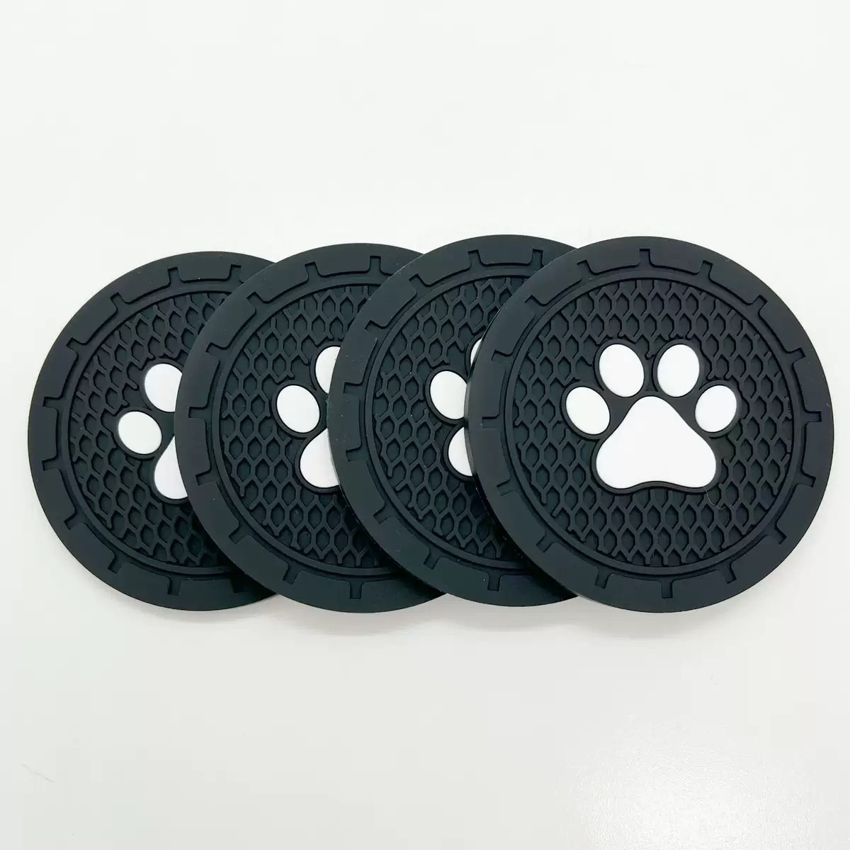 Manufacturer's Wholesale Stock of Creative Cat Paw Print Coasters, Car Cup Mats, Non-Slip, Waterproof, and Shockproof