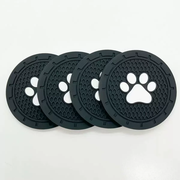 Manufacturer's Wholesale Stock of Creative Cat Paw Print Coasters, Car Cup Mats, Non-Slip, Waterproof, and Shockproof