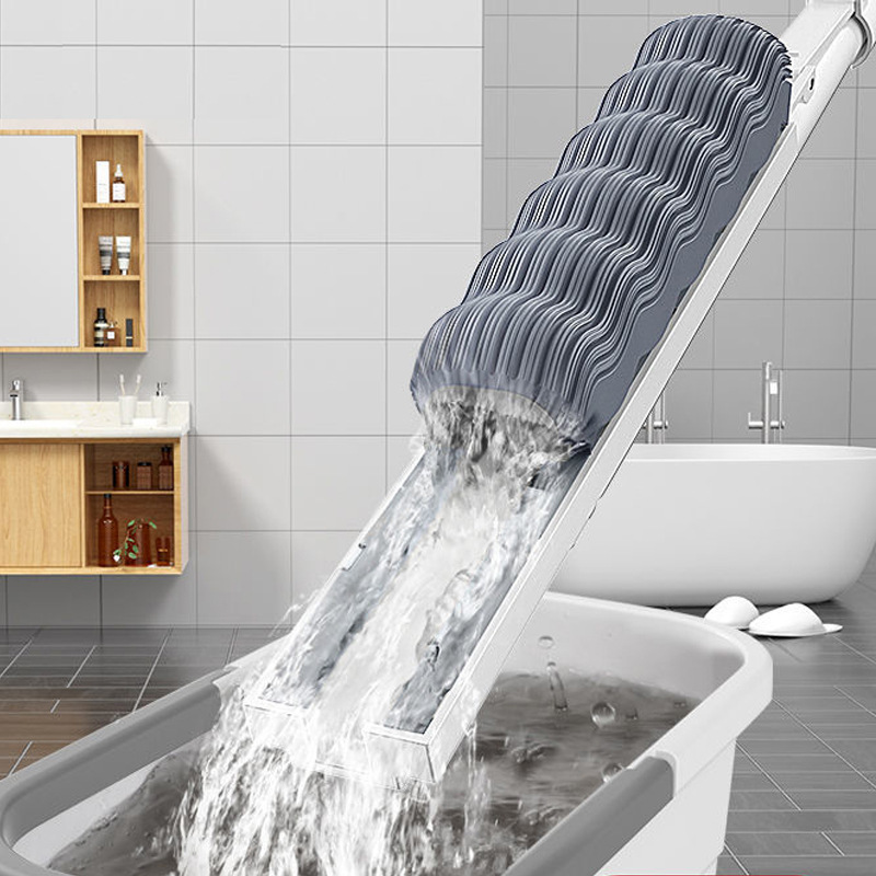 Jingbang plastic cotton absorbent mop 2021 new home hand-free lazy artifact wet and dry dual-use mop