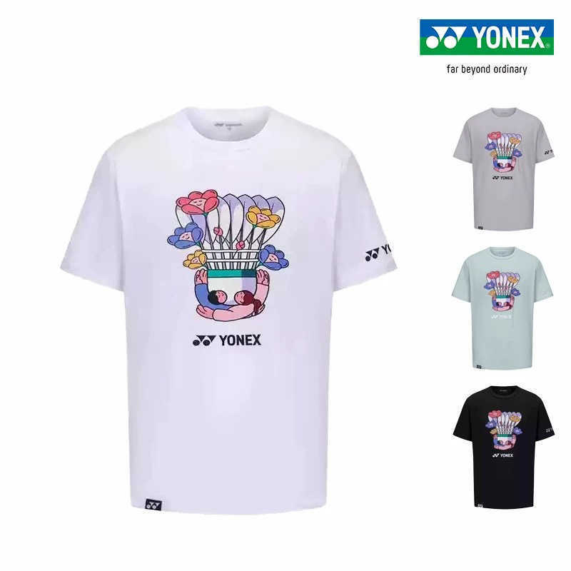 Yonex Badminton Uniform Yy Men's and Women's Same Cultural Shirt Top Short-Sleeved Sports T-Shirt Yobc4049Cr