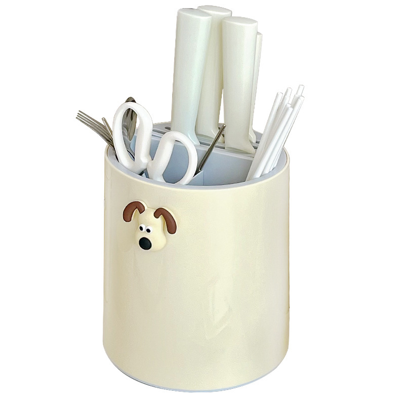 Caja de almacenamiento integrada para cuchillos rotativos de cocina, estante de almacenamiento de objetos doméstico, cubierta de palillos multifuncional, cuchillo de cocina, cuchillo de cocina, herramientas de cocina