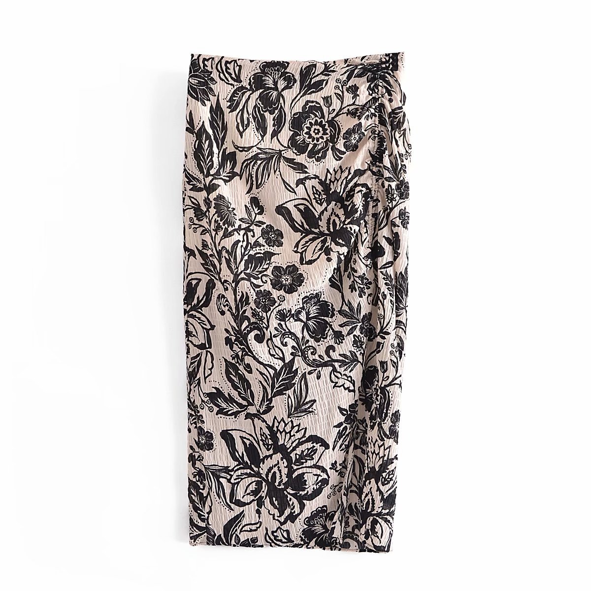 fold design split print skirt  NSAM48549