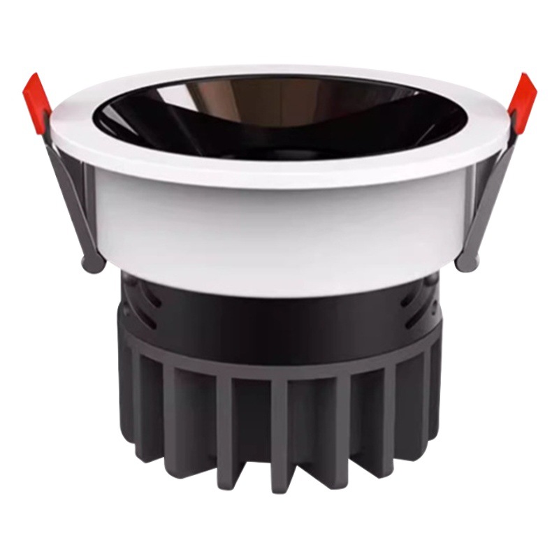 LED antideslumbrante Spotlight Home Hotel de tres colores luz cambiante agujero de la lámpara de borde estrecho integrado de espectro completo Colina Downlight