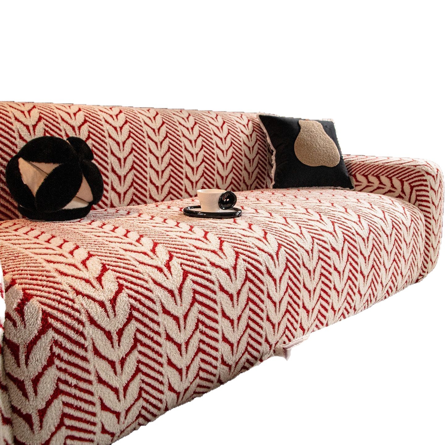 Jacquard de algodón cómodo sofá cubierta 2025 nuevo otoño invierno anti-gato agarra todo incluido cuatro estaciones cubierta protectora elástica universal