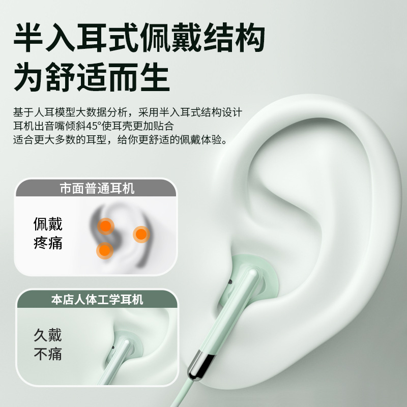 auriculares digitales originales cableados en el oído tipo de alta calidad de sonido HIFI reducción de ruido K cantante teléfono agujero plano redondo