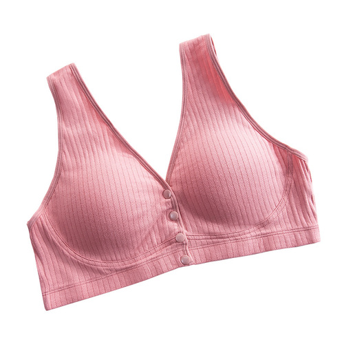 Pure cotton wire-free large size maternity bra 200 pounds thin pregnancy summer extra large 300 pounds nursing bra