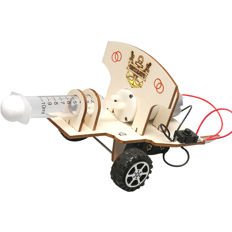 Cannon de aire para estudiantes de primaria, tecnología de bricolaje hecha a mano, pequeña producción, experimentos científicos, invenciones, ayudas para la enseñanza