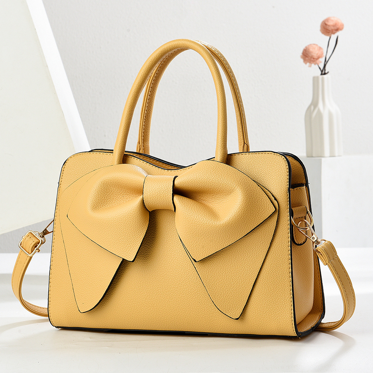 Bolso de mano con textura de lazo 2025 nuevo bolso de hombro versátil de color sólido para mujer, bolso cruzado, bolsos transfronterizos