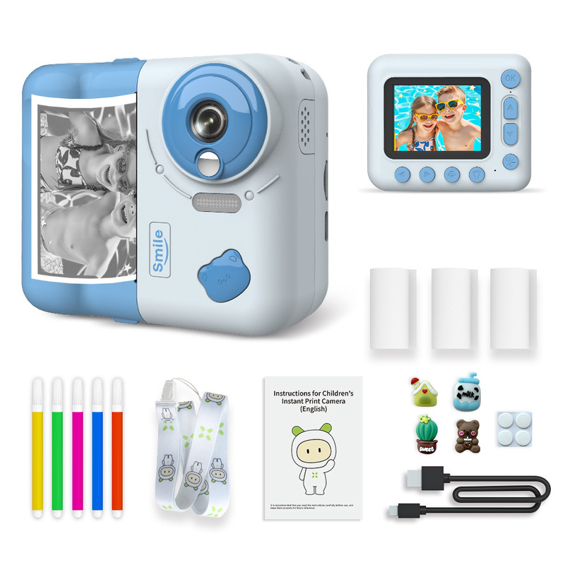 Children's Camera Instant Printing 1080P High-Definition Photo and Video Polaroid Toy Birthday Gift Portable Digital Children's Camera Instant Printing 1080P High-Definition Photo and Video Polaroid Toy Birthday Gift Portable Digital