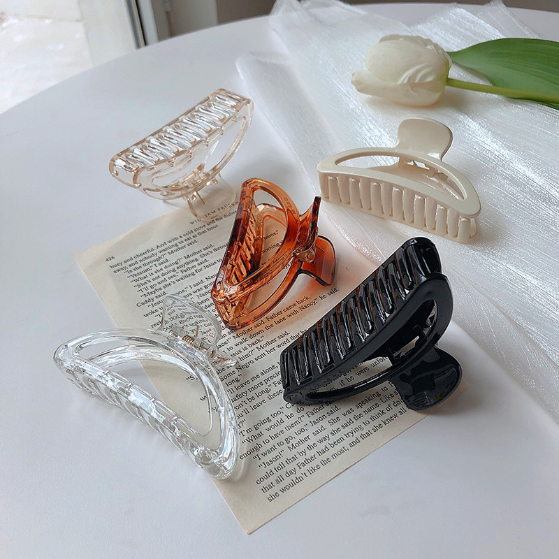 Pinza de pelo hembra Corea del Sur ins Cabeza trasera de niña retro estilo simple temperamento clip Red roja horquilla accesorios para el cabello