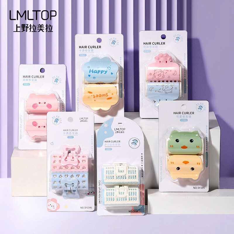 Lmltop Multifunctional Fluffy Hair Rollers 3 Sizes Self-Adhesive Hair Curlers Air Bangs High Crown Volume Curlers