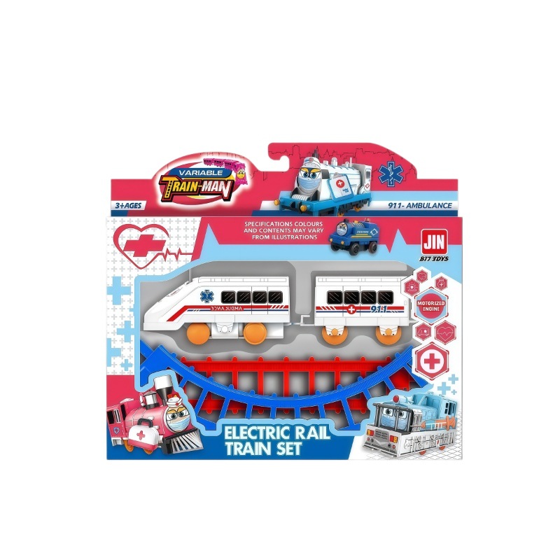 Juguete de Tren de Construcción en Pista para Niños de Plástico Eléctrico, Ensamblaje DIY para Niños image 6