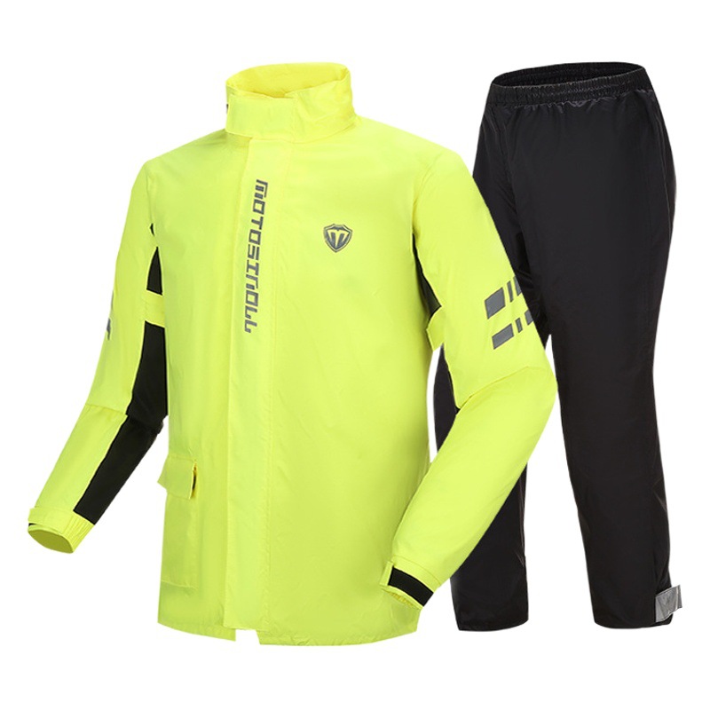 Xinnuo impermeable reflectante pantalones de lluvia traje dividido hombres motocicleta montar cuerpo completo al aire libre pesca traje de lluvia de doble capa