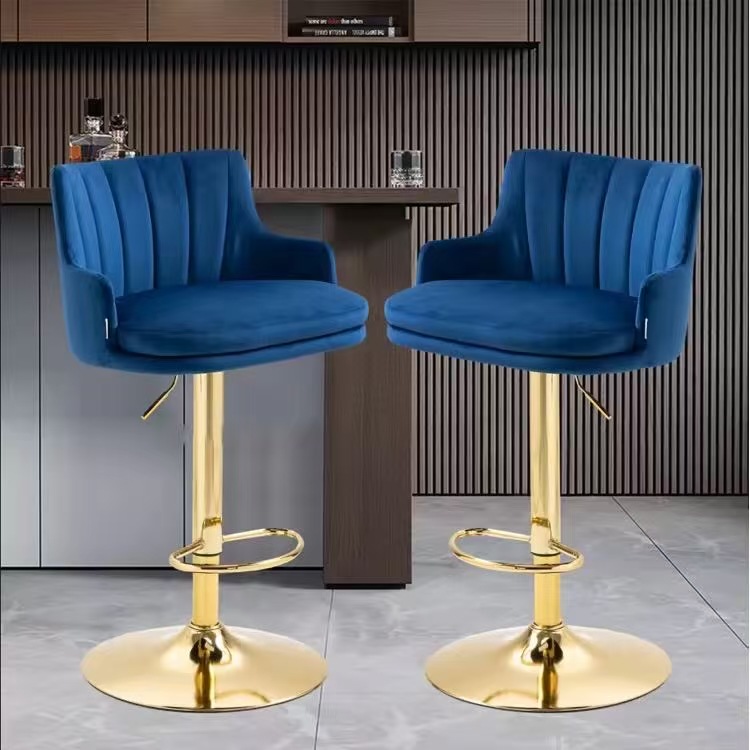 Bar Stool Modern Simple Lifting Rotating Front Stool Backrest Light Luxury Home High Stool Bar Chair