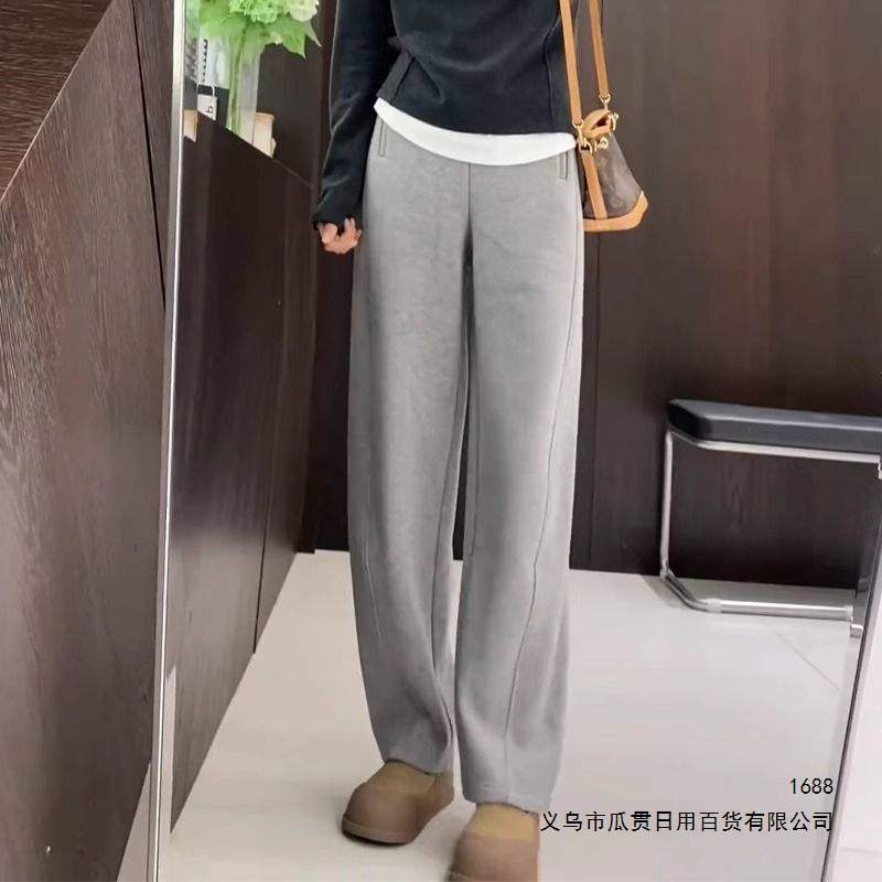 窄版香蕉裤女2026春夏新款休闲镰刀裤大码宽松垂感卫裤灰色阔腿裤