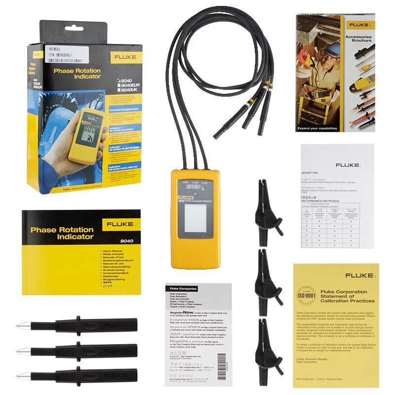 FLUKE福禄克F9040电机和相序旋转指示仪 F9062手持工业相序指示仪