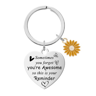 Amazon's new gifts for girlfriends, friends, sisters, colleagues, classmates, personalized creative lettering stainless steel keychain