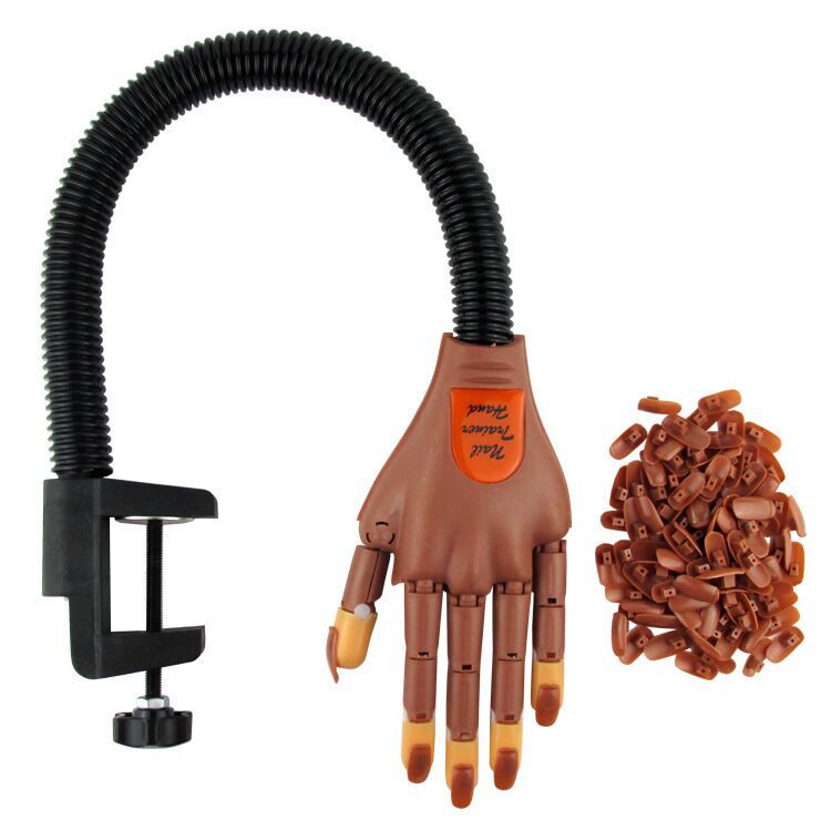 Cross-border hot-selling nail art practice prosthetic hand bendable and movable model manipulator nail joint hand nail piece Cross-border hot-selling nail art practice prosthetic hand bendable and movable model manipulator nail joint hand nail piece