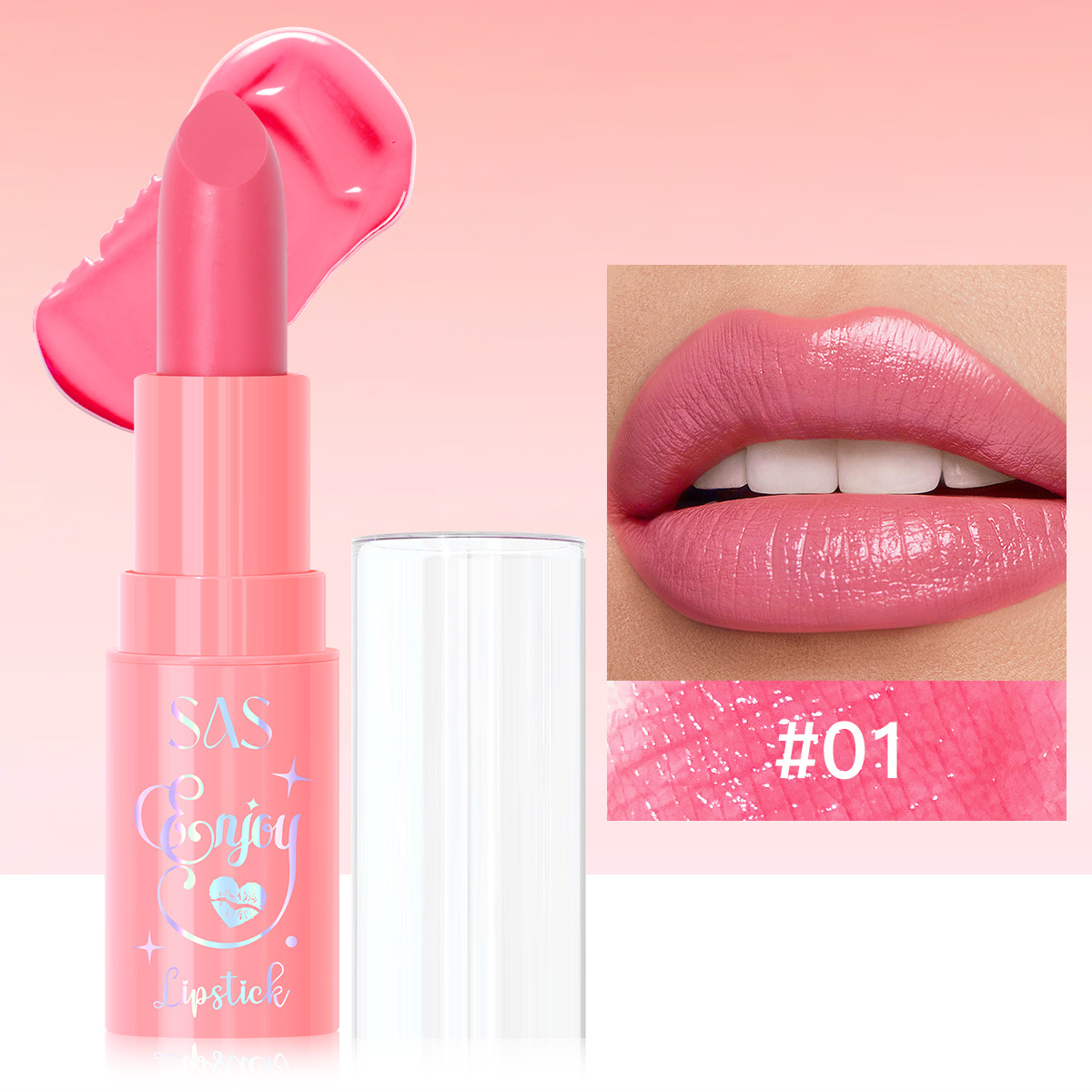 USHAS Bálsamo labial de punto transfronterizo europeo y americano Taza impermeable y antiadherente Bálsamo labial hidratante de larga duración SAC165 image 7