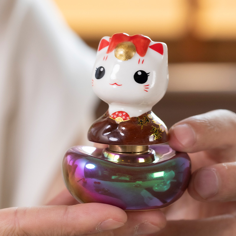 转转乐汽车摆件小猫车内中控台装饰用品高级感车载小摆件2025新款|undefined