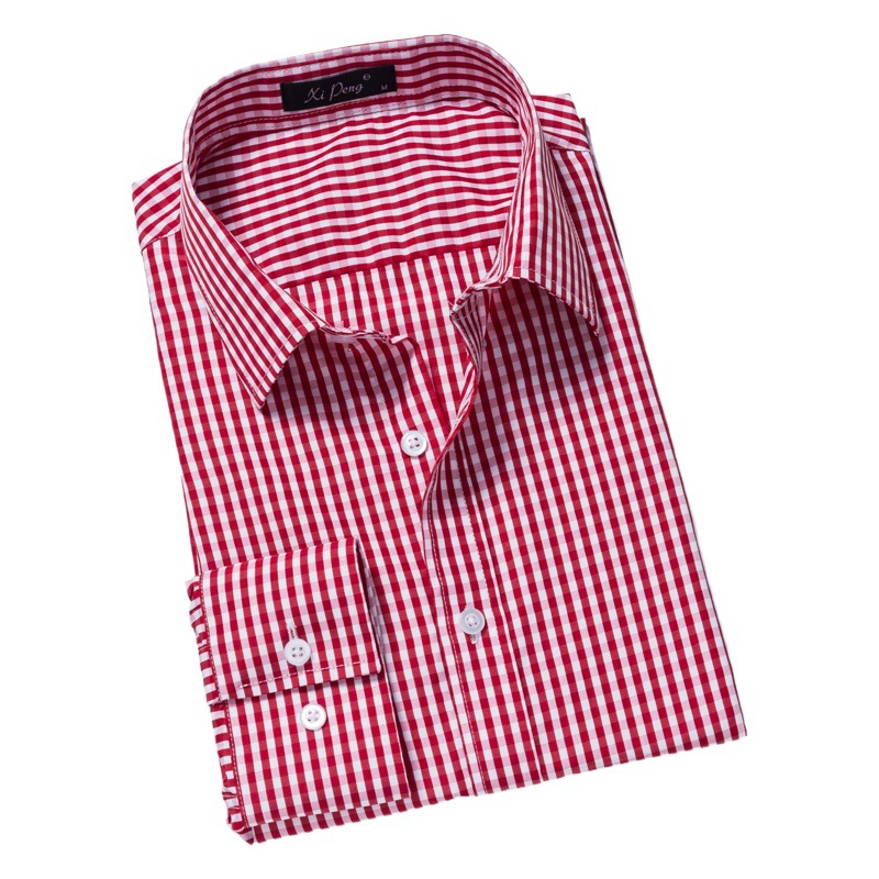 Amazon AliExpress nos suministra el tamaño de los hombres pequeños a cuadros de manga larga camisa casual ropa formal de los hombres de comercio electrónico transfronterizo