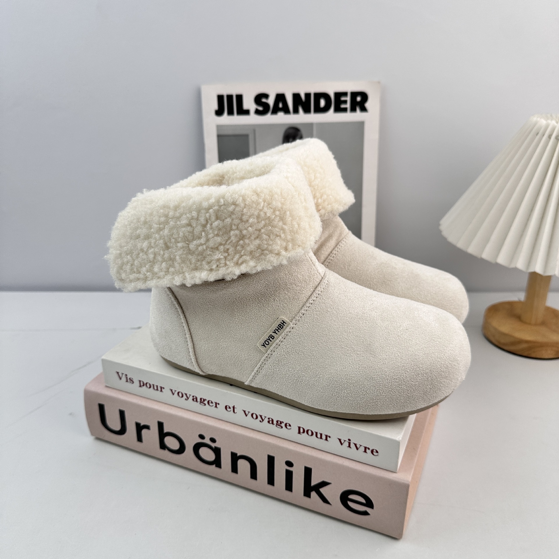 Far Wa2025 otoño y invierno botas de nieve cálidas botas de algodón con suela gruesa aumentando botas Bocken botas cortas para mujeres
