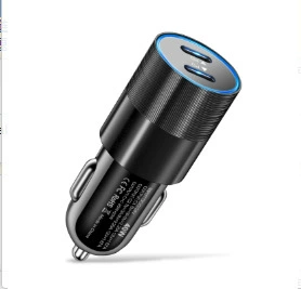 charging cross-border, Mobil şarj cihazları - black-mini-cannon-dual-pd-40w-car-charger