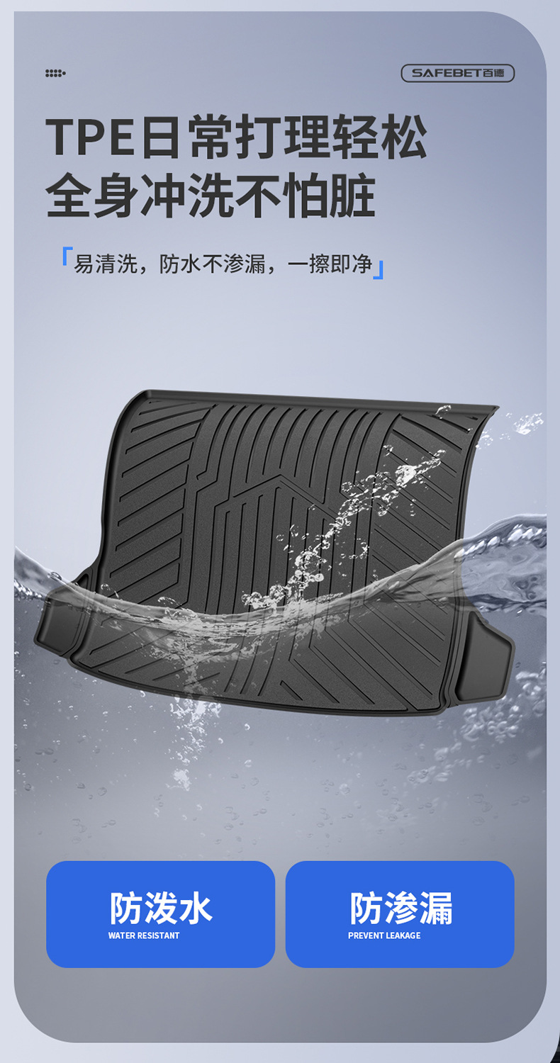 Suitable for Haval H6 Big Dog, Menglong, Xiaolong Max, H6L, All-Weather Tpe Car Trunk Mat