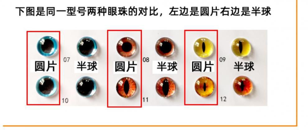 手工猫眼龙号人偶配件扭扭眼睛动物玩偶蓝色96羊毛毡眼珠diy73详情2