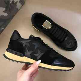 欧洲车站春季迷彩运动鞋男士系带颜色匹配休闲透气真皮男士增高版