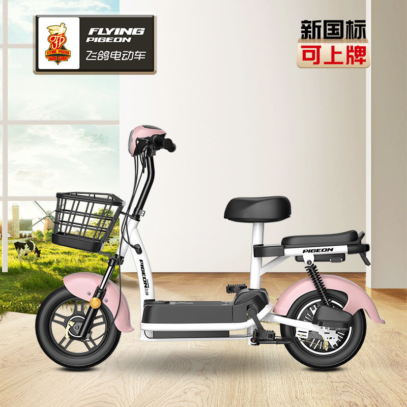 Flying pigeon niño pequeño coche eléctrico nuevo estándar nacional 48v dos ruedas adulto batería coche al por mayor entidad especial