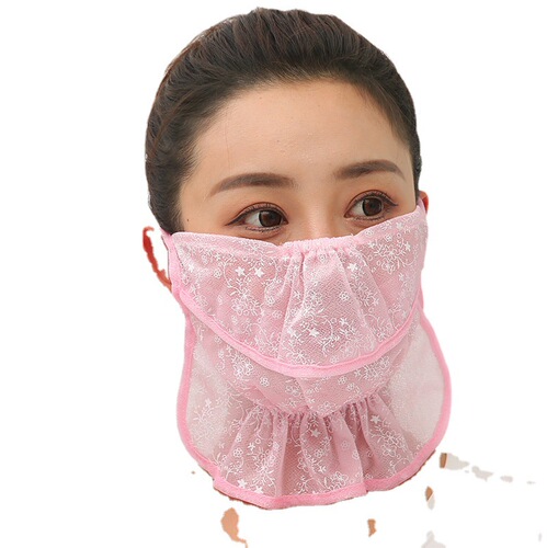 New Large Neck Guard Breathable Sunscreen Women's Outdoor Cycling Floral Sand Veil Open Dust Mask