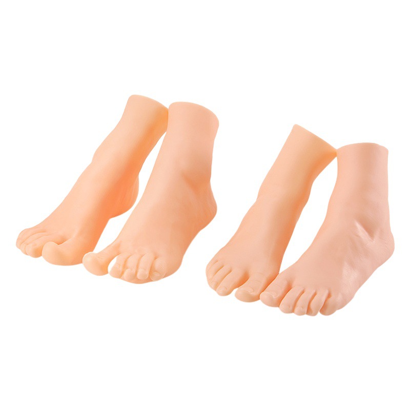 Artificial foot mold plastic matte hollow thickened hard women's foot mold vinyl foot mold short socks mold slippers display fake feet