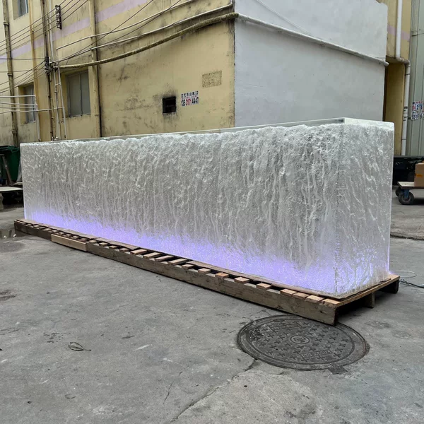 High-End Custom-Made Transparent Resin Bar Counter, Made with Top-Quality Imported Materials, Creating a Unique Lighting Atmosphere and Personalized Features